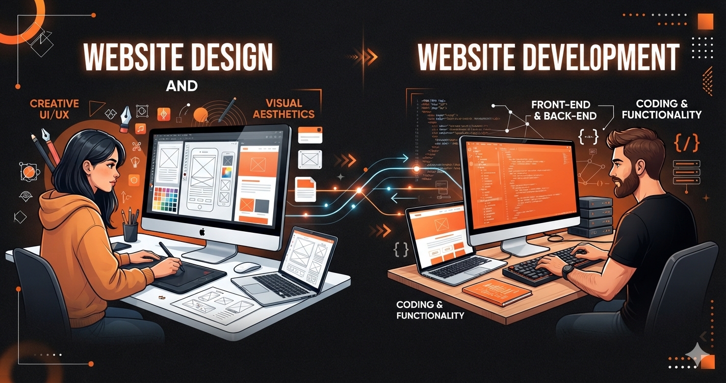 The Link of Website Design and Website Development