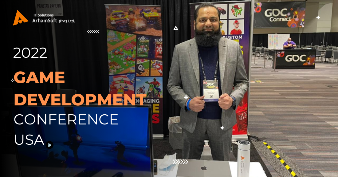 Standing in Pakistan Pavilion at Game Developers Conference 2022
